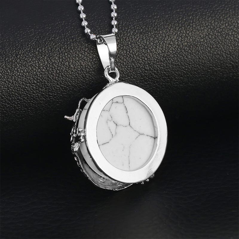 Nimara Ritual Chinese Dragon Natural Quartz Crystal Healing Energy Necklace Pendant