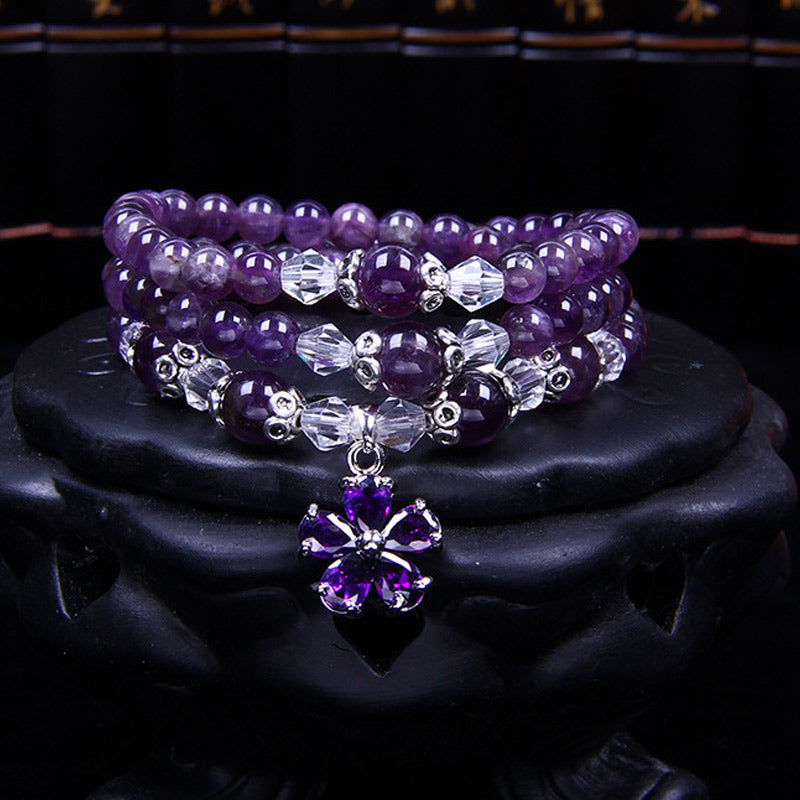 Nimara Ritual Tibetan Amethyst Blessing Bracelet