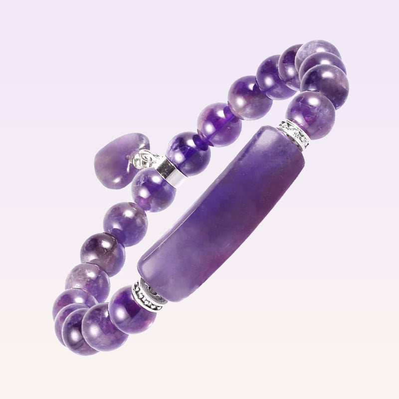 Nimara Ritual "All the best for Calm and Wisdom" Amethyst Love Bracelet Includes Gift Message Card