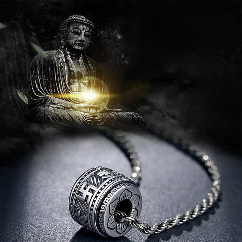 Nimara Ritual Tibet Om Mani Padme Hum Protection Necklace Pendant