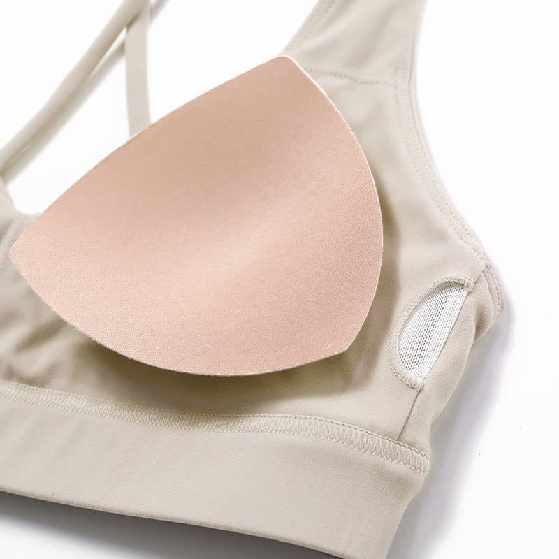 Nimara Ritual Gym Sports Yoga Backless Bra Crop Tank Top Breathable Shorts