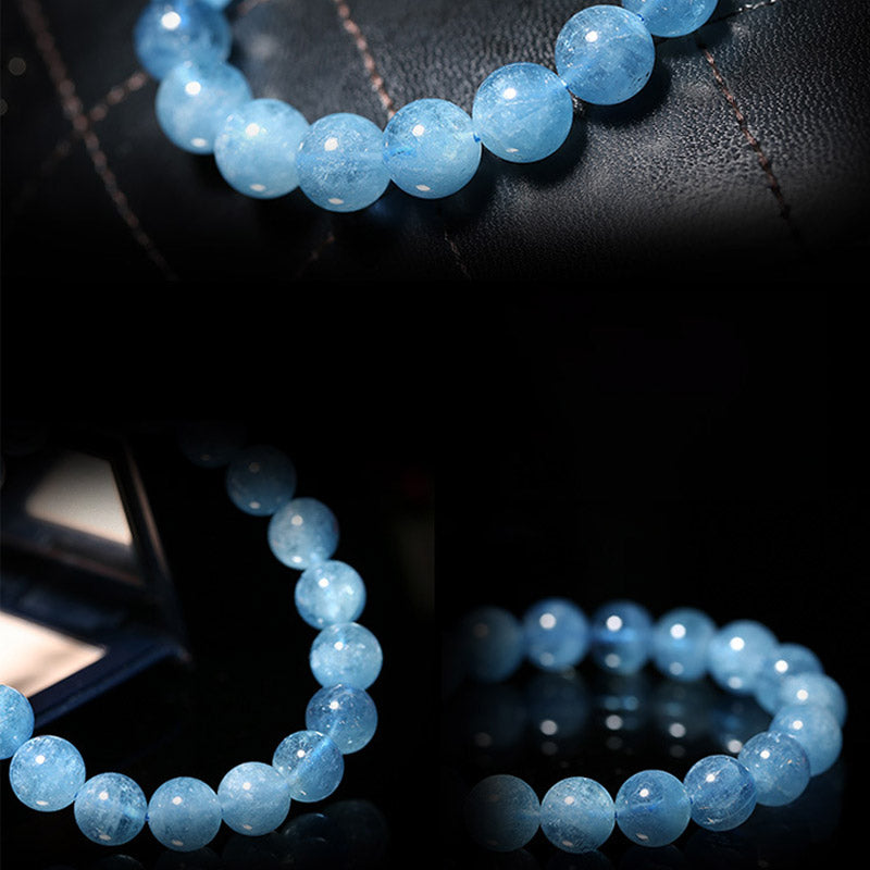 Nimara Ritualhop Aquamarine Beads Peace Healing Bracelet