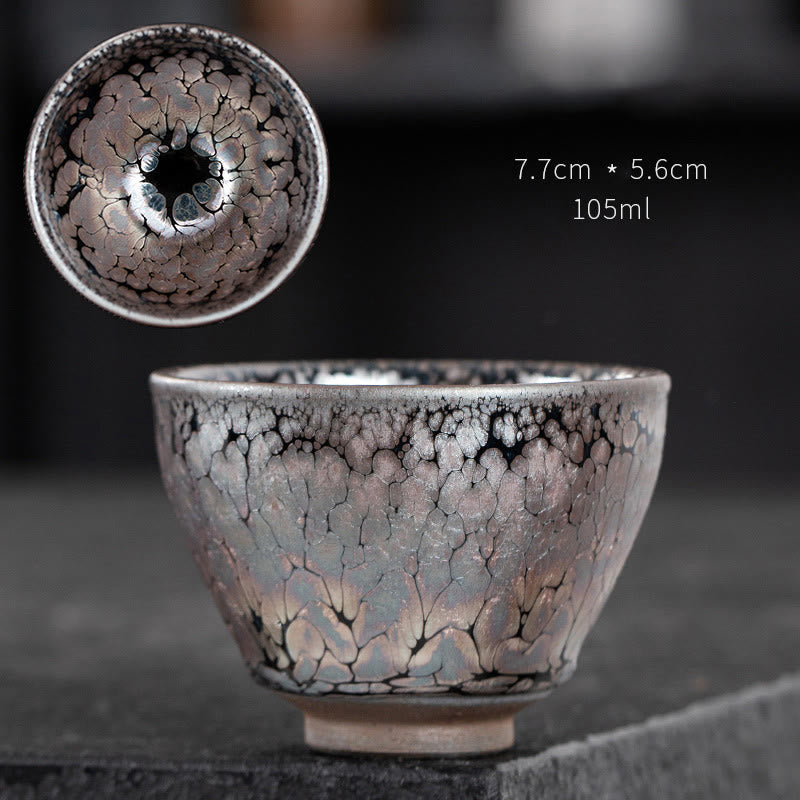 Nimara Ritual Handmade Cherry Blossoms Sakura Design Chinese Jianzhan Ceramic Teacup Kung Fu Tea Cup