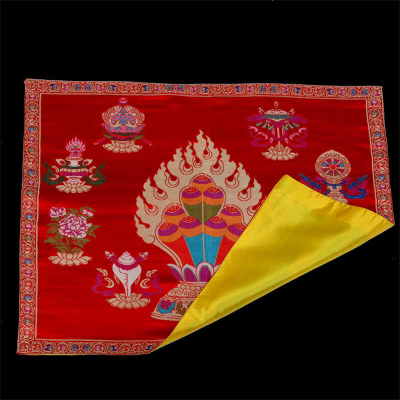 Nimara Ritual Prayer Altar Mat Healing Meditation 8 Auspicious Symbols Mat