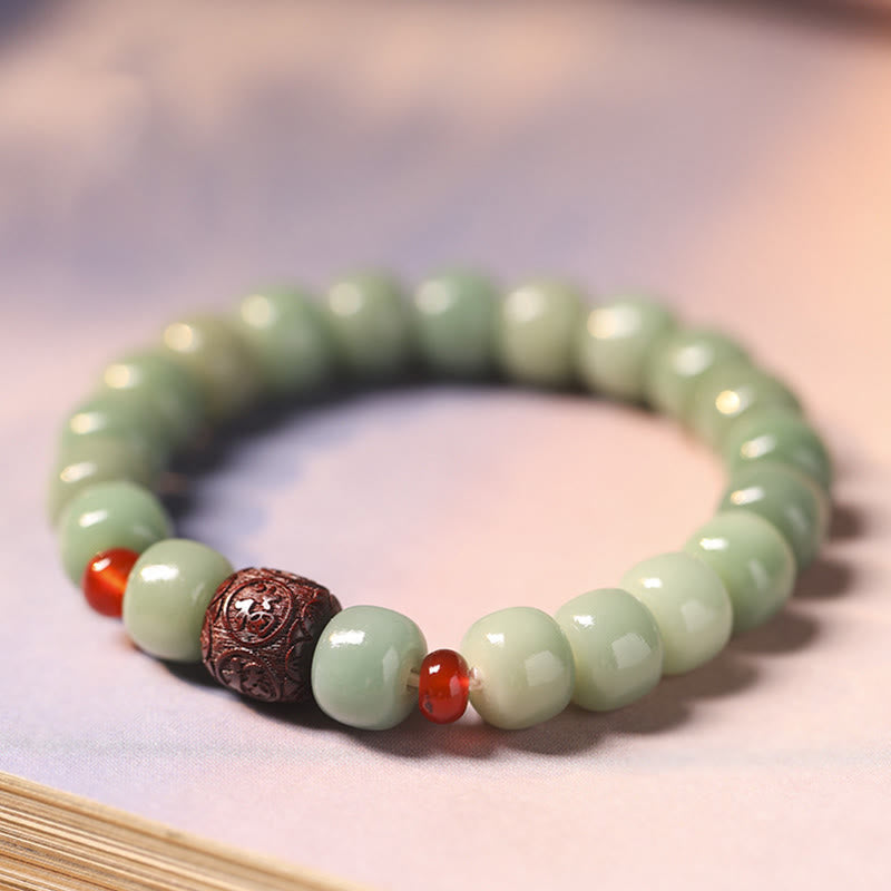 Nimara Ritual Bodhi Seed Auspicious Cloud Fu Character Bead Peace Bracelet