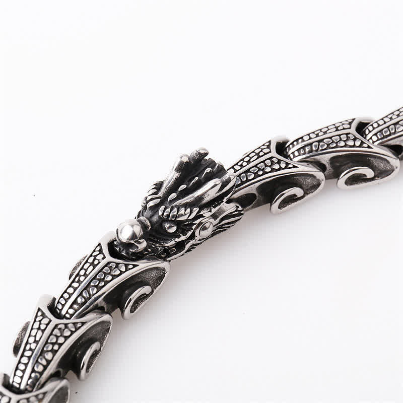 Nimara Ritual Dragon Pattern Titanium Steel Protection Necklace Pendant Bracelet