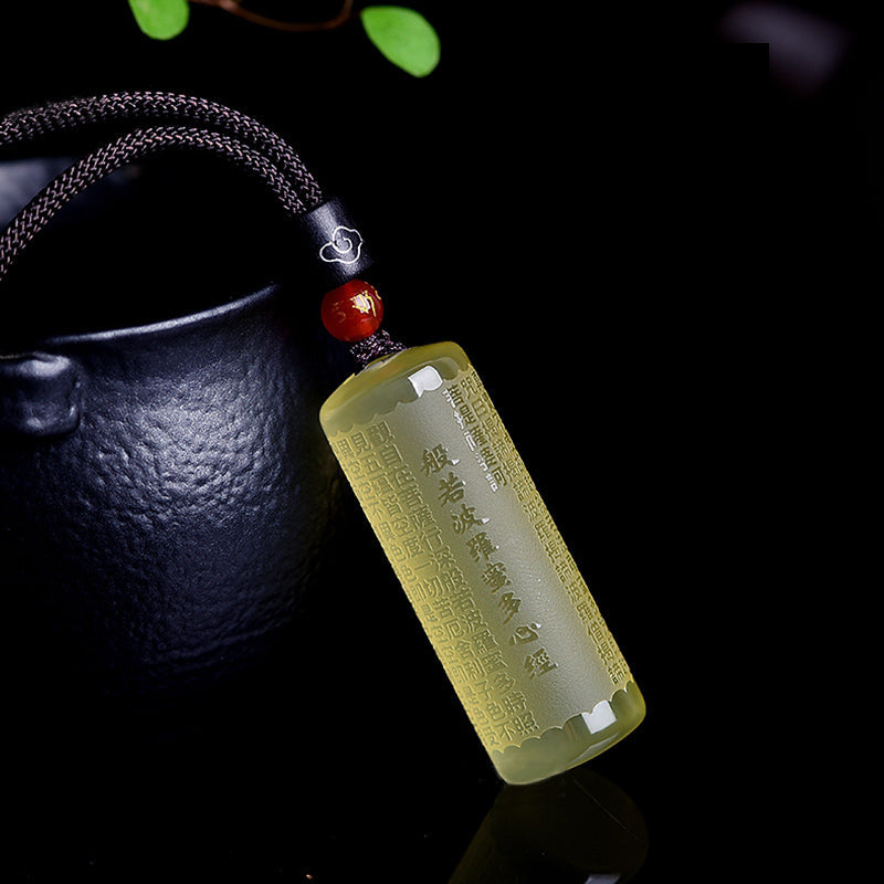 Nimara Ritual Heart Sutra Citrine Happiness Strength Necklace Pendant