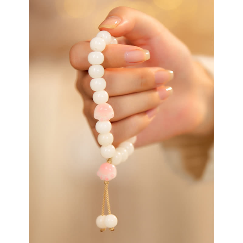 Nimara Ritual Natural Bodhi Seed Lovely Paw Lucky Cat Paw Peace Bracelet