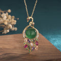 Nimara Ritual Cyan Jade Success Necklace Chain Pendant