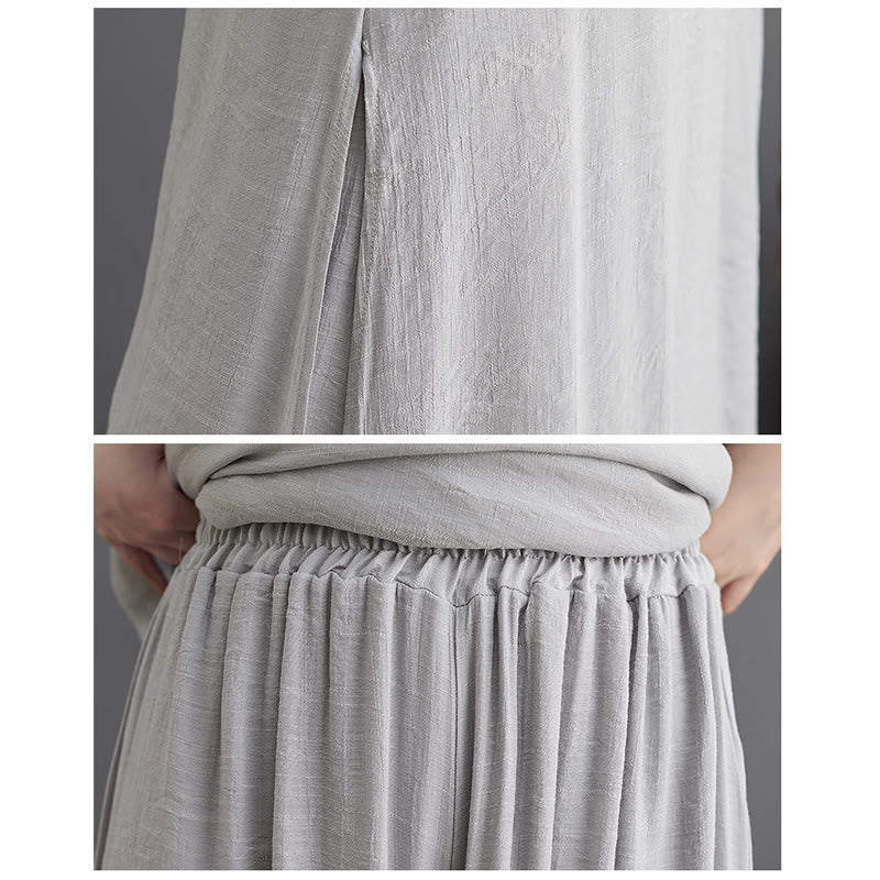 Nimara Ritual Simple Pattern Meditation Prayer Spiritual Zen Practice Yoga Clothing Women's Set
