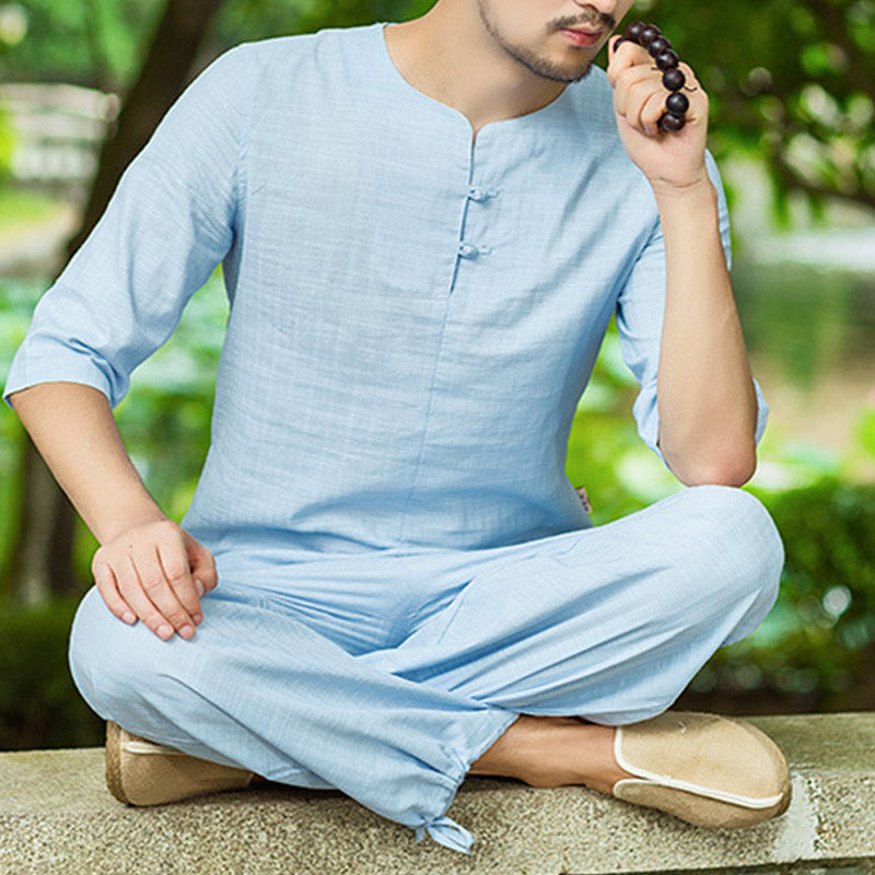 Nimara Ritual Meditation Prayer Spiritual Zen Practice Uniform Clothing Men's Set