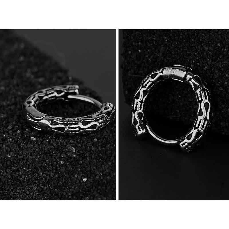 Nimara Ritual Retro Pattern Titanium Steel Balance Earrings