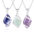 Nimara Ritual Marquise Pattern Natural Crystal Stone Charm Necklace Pendant