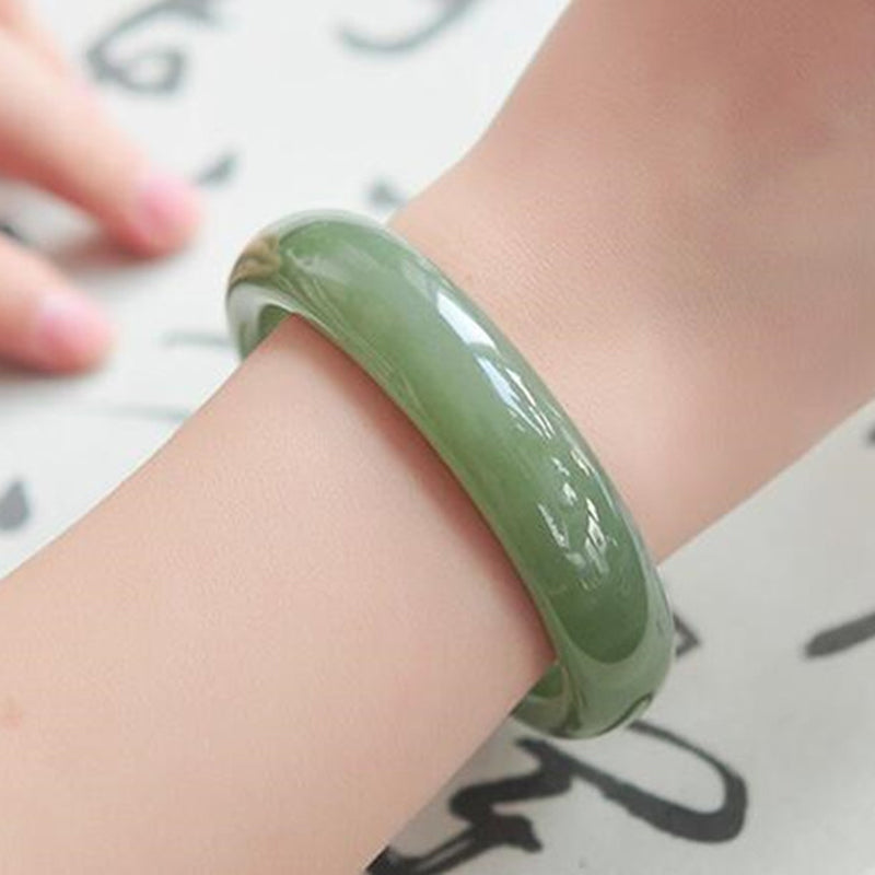 Nimara Ritual Jade Abundance Blessing Bangle Bracelet