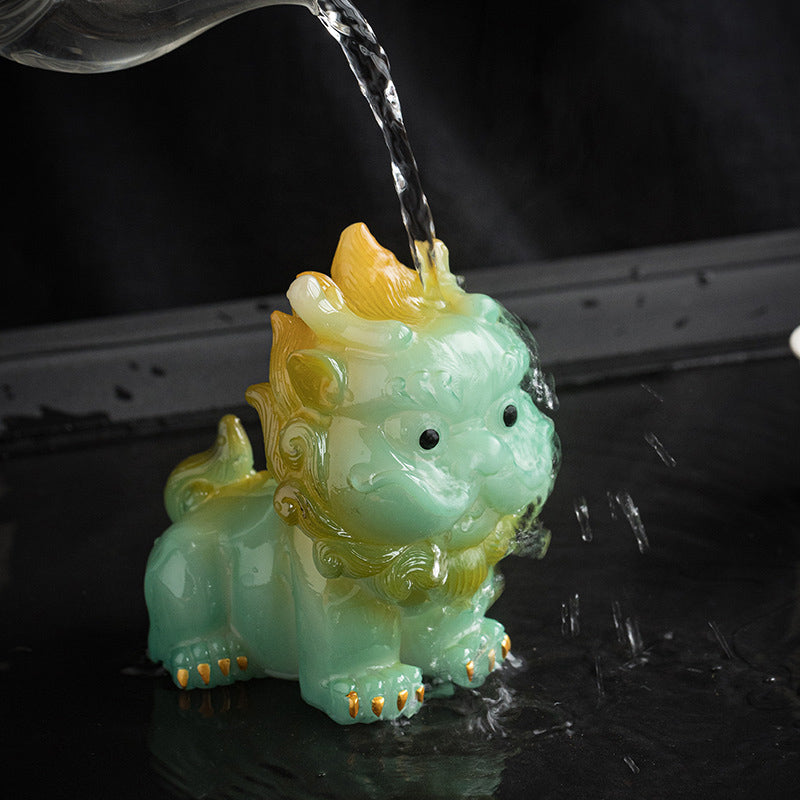 Nimara Ritual Color Changing Small PiXiu Resin Tea Pet Wealth Home Figurine Decoration
