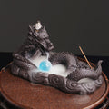 Nimara Ritual Dragon Playing Ball Flower Protection Incense Burner Decoration