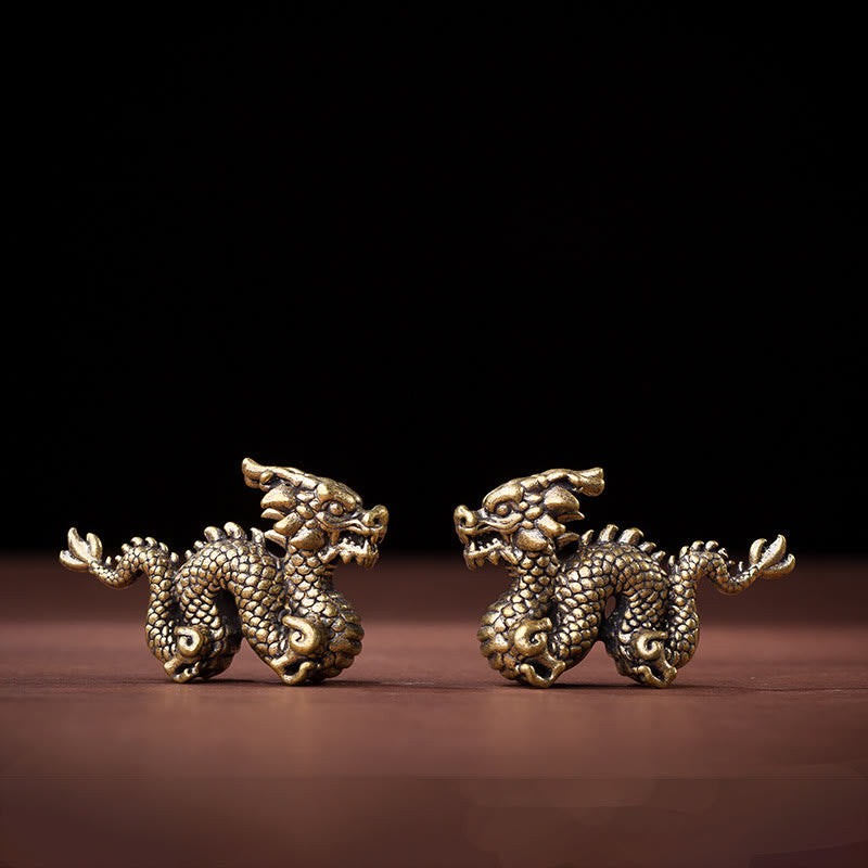 Nimara Ritual Year Of The Dragon Small Auspicious Brass Dragon Luck Success Home Decoration