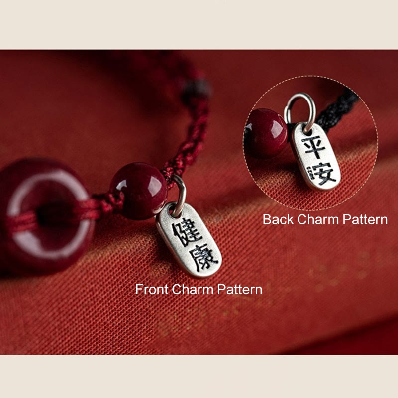 May You Be Healthy and Safe Cinnabar Bracelet Anklet