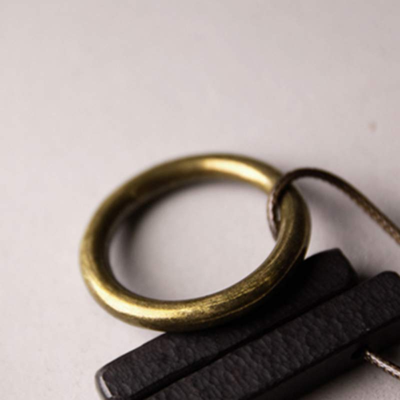 Nimara Ritual Zen Circle Ebony Wood Enlightenment Necklace Pendant