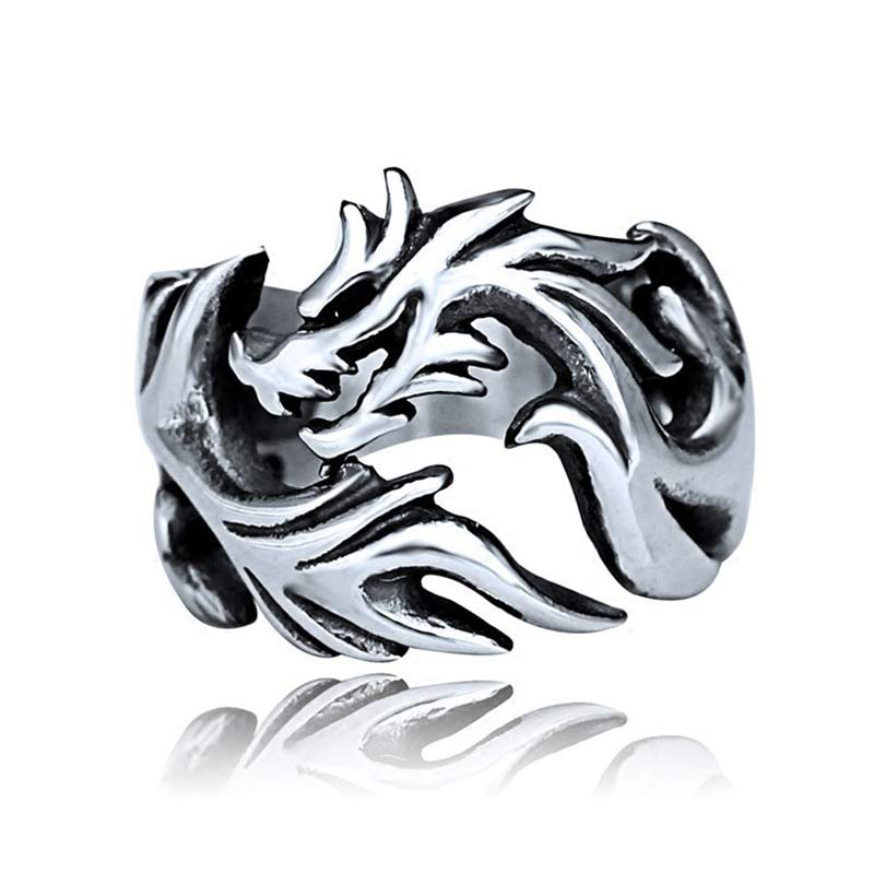Nimara Ritual Dragon Pattern Protection Strength Adjustable Ring