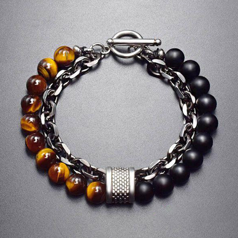 Nimara Ritual Natural Tiger Eye Lazurite Lapis Lazuli Protection Bracelet