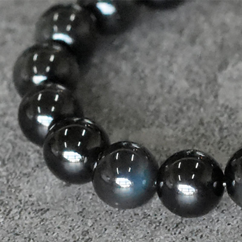 Nimara Ritual Rainbow Obsidian Copper Bead Positive Transformation Bracelet