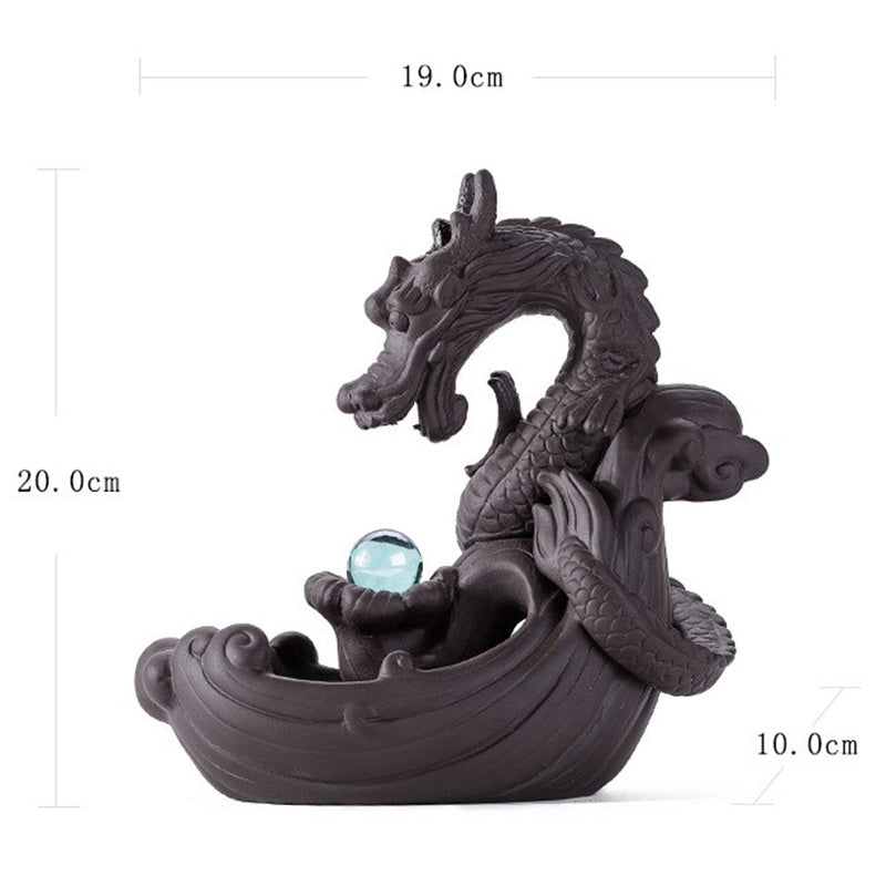 Nimara Ritual Tibetan Dragon Protection Incense Burner Decoration