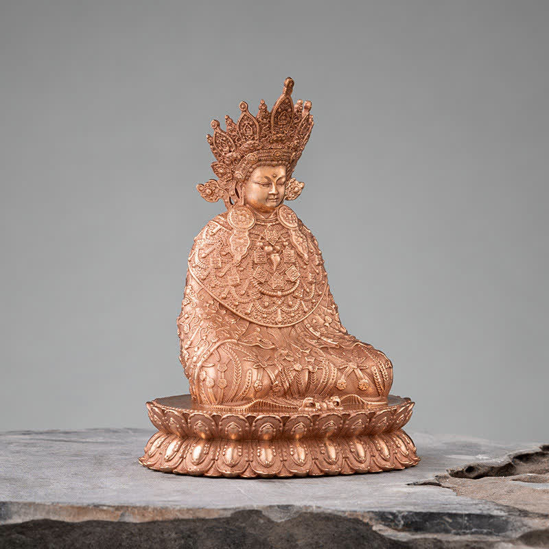 Nimara Ritual Shakyamuni Figurine Compassion Handmade Copper Statue Decoration
