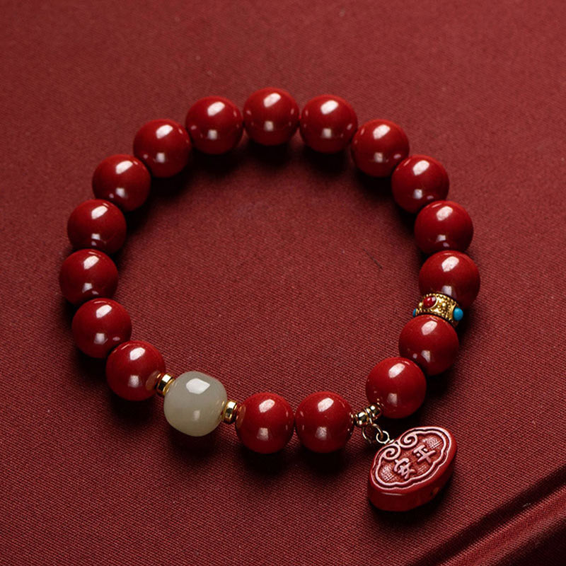 Nimara Ritual Cinnabar Jade Healing Protection Charm Bracelet