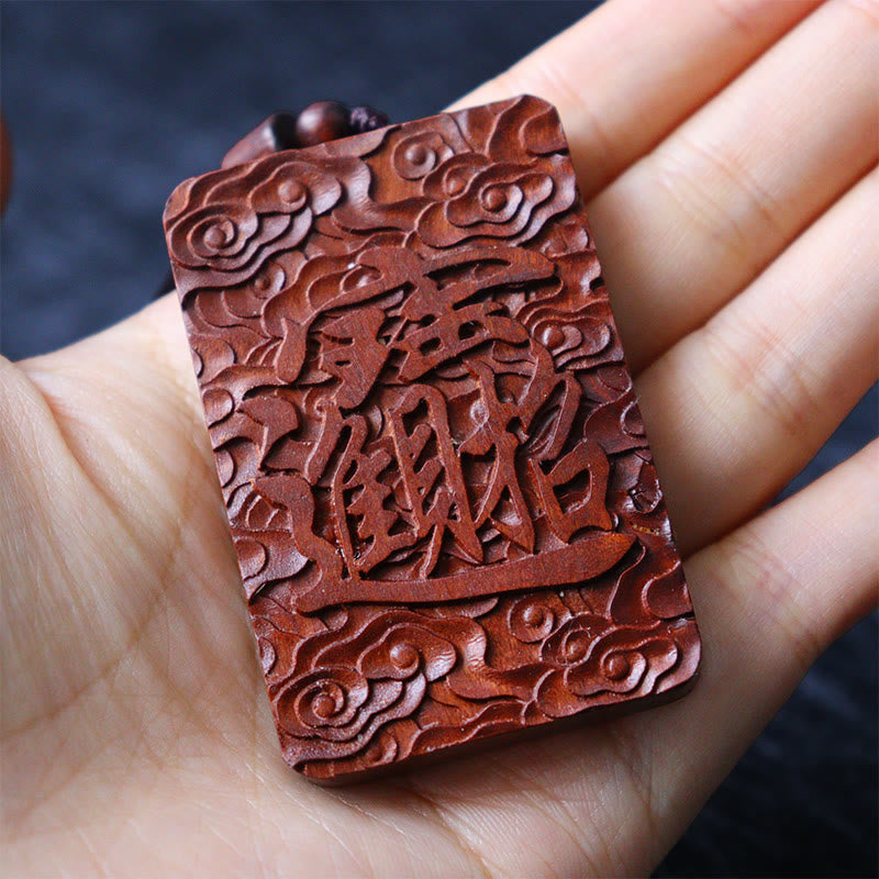 Nimara Ritual Natural Lightning Struck Jujube Wood PiXiu Copper Coin Good Fortune Necklace Pendant