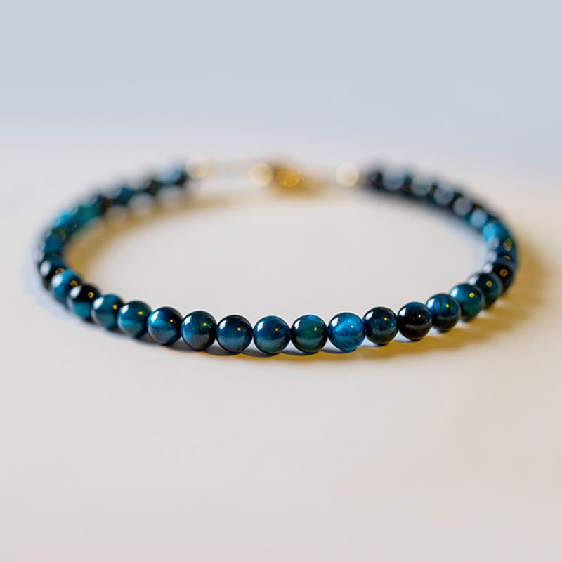 Nimara Ritual Natural Blue Tiger Eye Stone Protection Chain Bracelet