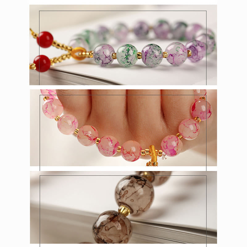 Nimara Ritual Liuli Glass Bead Blessing Harmony Bracelet