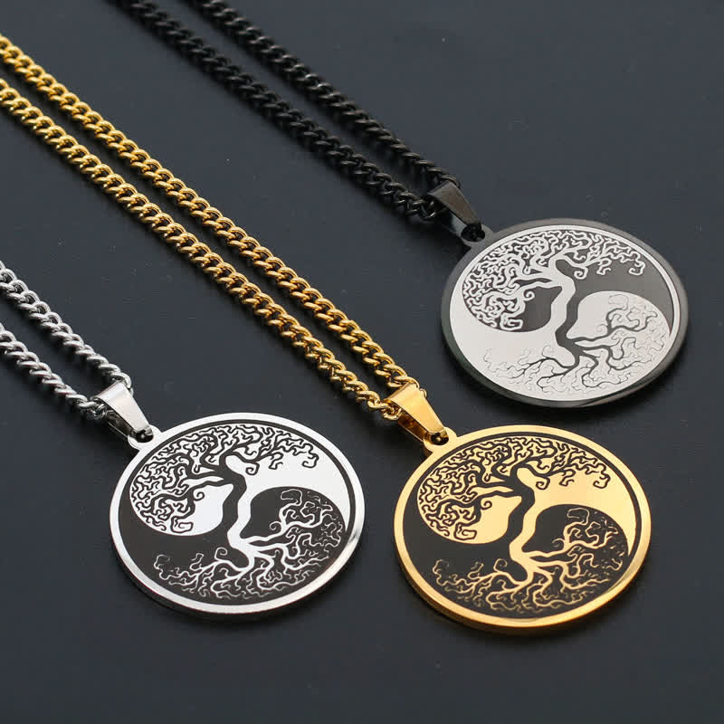 Nimara Ritual The Tree of Life Titanium Steel Connection Necklace Pendant