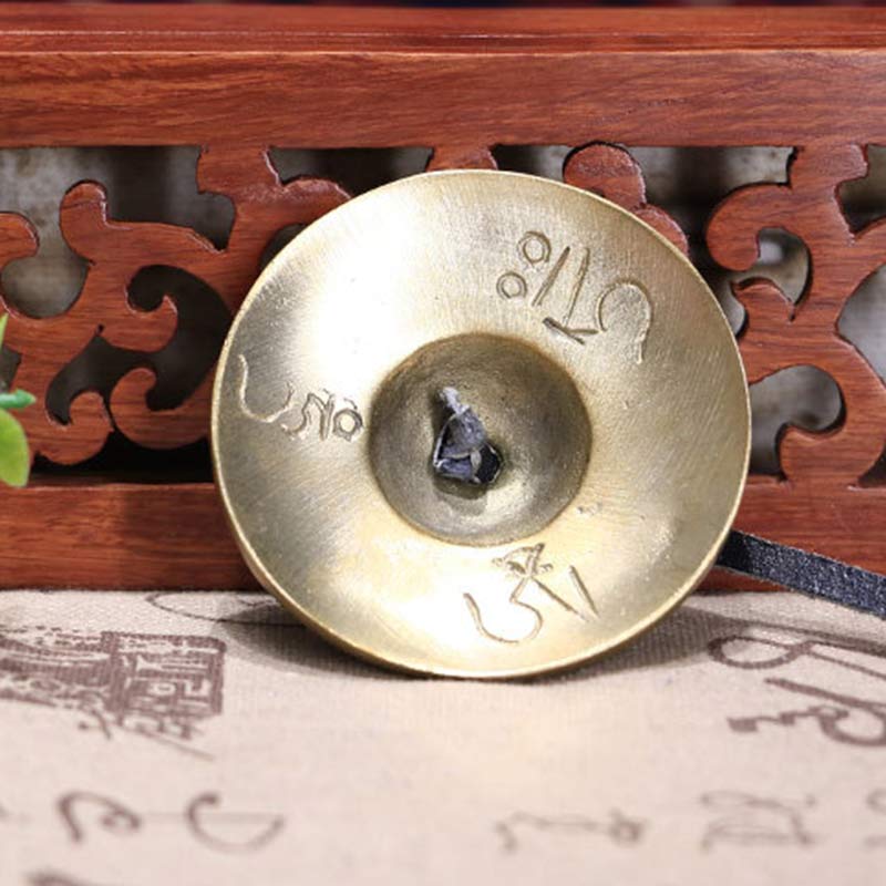 Nimara Ritual Tibetan Tingsha Bell Six True Words Dragon Copper Balance Decoration With Bag