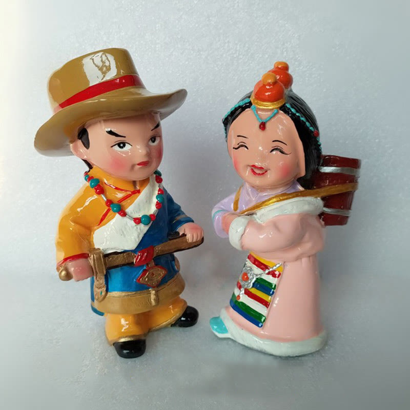 Nimara Ritual Hand Painted Tibetan Figures Creative Home Office Car Decoration Ornament