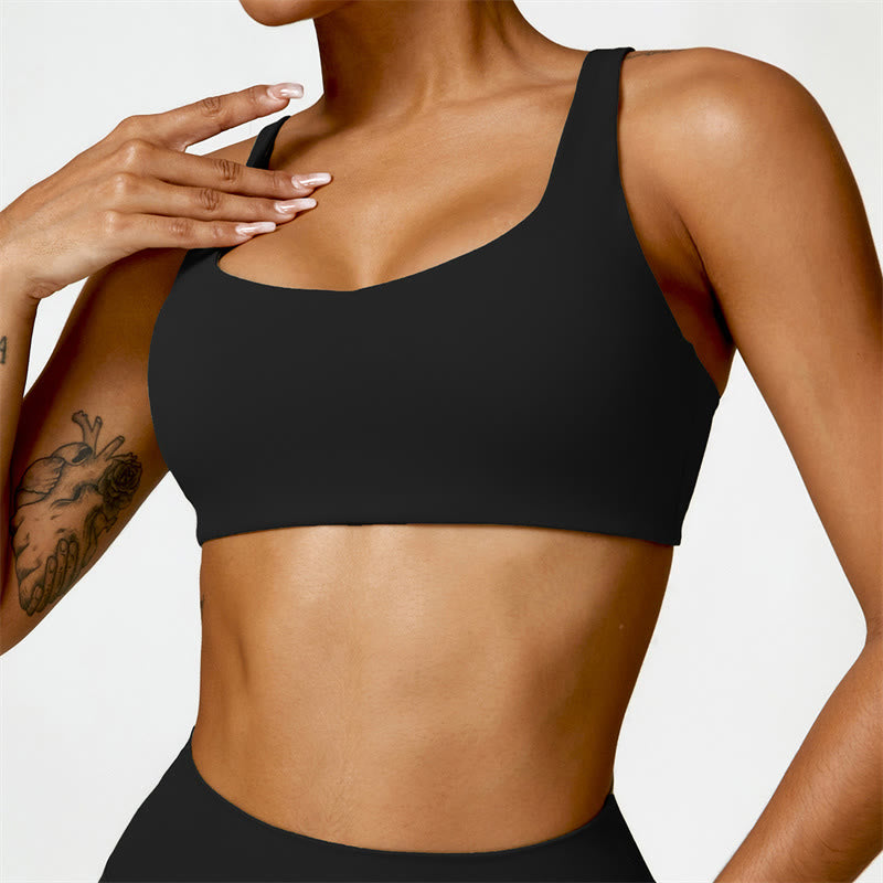 Nimara Ritual Gym Sports Yoga Backless Bra Crop Tank Top Shorts