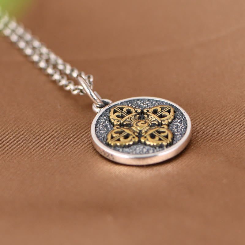 Nimara Ritual 925 Sterling Silver Double Dorje Vajra Blessing Necklace Pendant