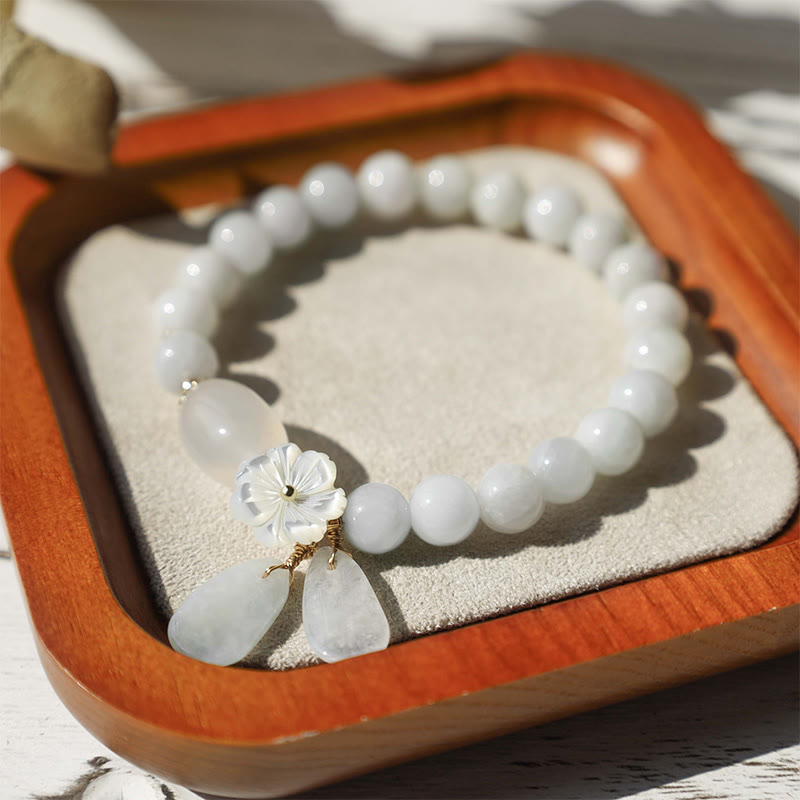 Nimara Ritual Natural White Jade Luck Bracelet