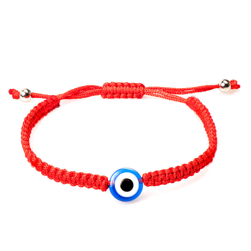 Nimara Ritual 4Pcs Evil Eye Seven Knot Red String Protection Bracelet