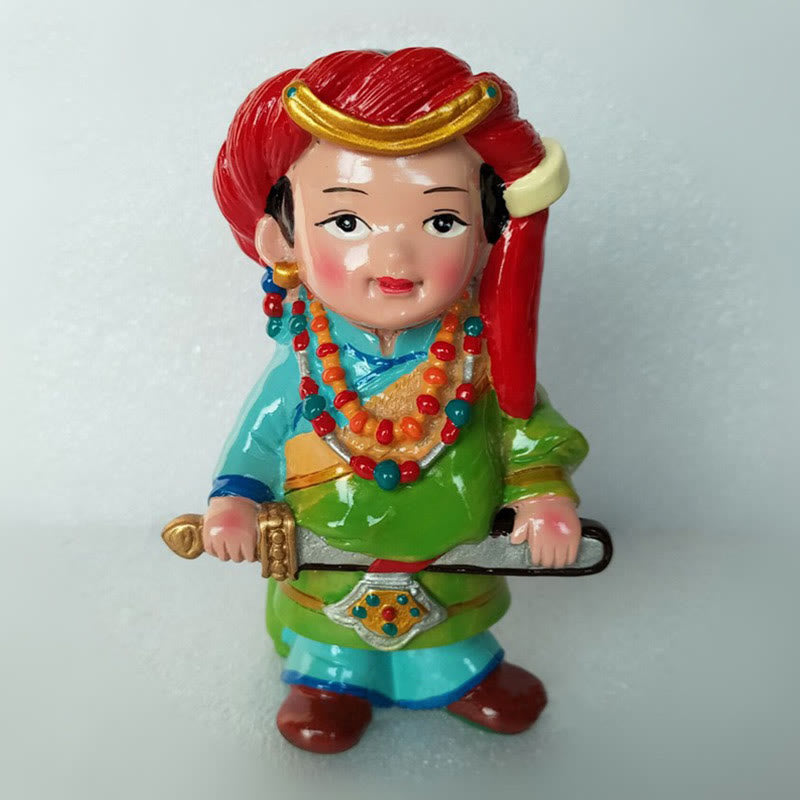 Nimara Ritual Hand Painted Tibetan Figures Creative Home Office Car Decoration Ornament
