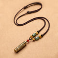 Nimara Ritualhop Tibet Om Mani Padme Hum Agate Shurangama Sutra Protection Necklace Pendant