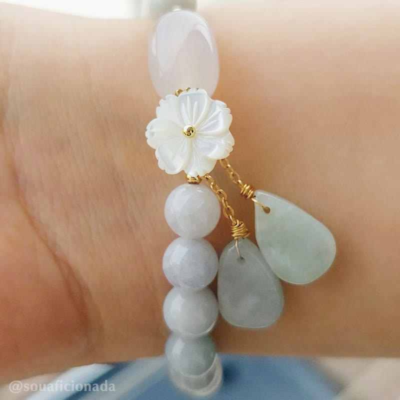 Nimara Ritual Natural White Jade Luck Bracelet
