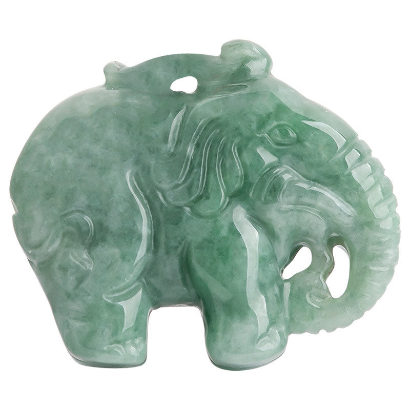 Nimara Ritual Elephant Jade Luck Strength Necklace String Pendant