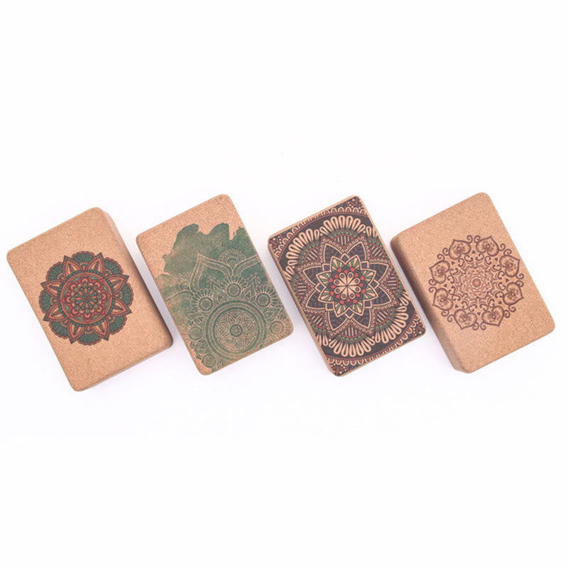Nimara Ritual Tibetan Mandala Mindful Yoga Cork Block