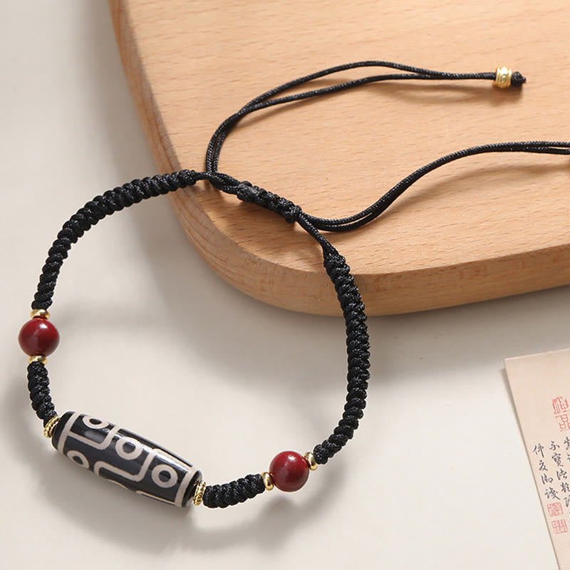 Nimara Ritual Handcrafted Tibetan Nine-eye Dzi Bead Protection Bracelet