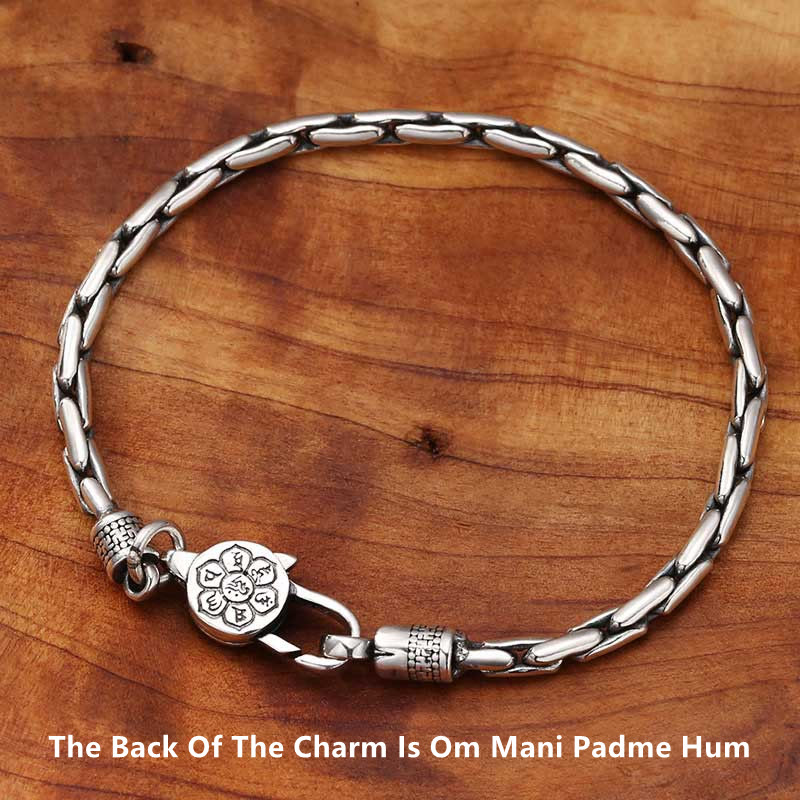 Spiritual Power Tibetan Double Dorje Buddha Swastika Vajra Strength Bracelet