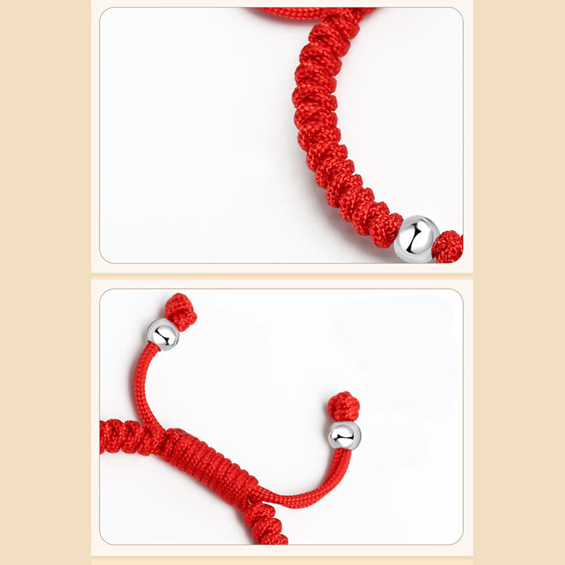 Nimara Ritual 925 Sterling Silver King Kong Knot Multicolored Red String Strength Handmade Braided Kids Child Bracelet
