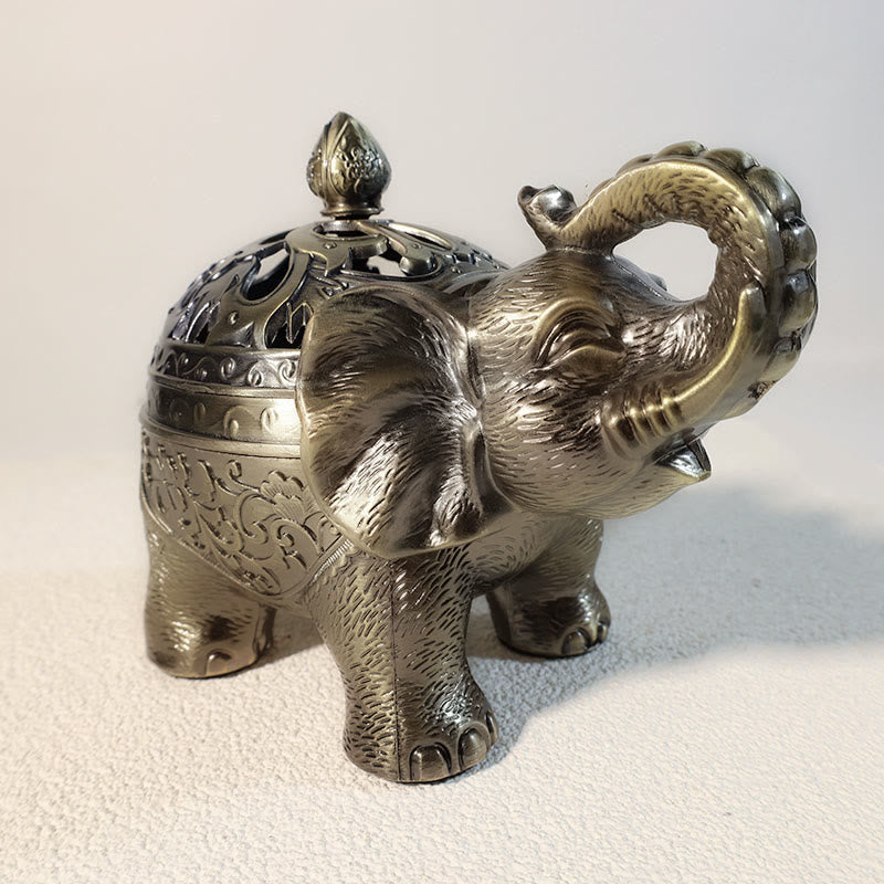 Nimara Ritual Elephant Alloy Incense Holder Home Decoration Incense Burner
