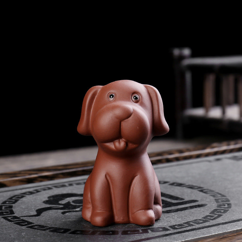 Nimara Ritual Chinese Zodiac Purple Clay Wealth Ceramic Tea Pet Home Figurine Decoration