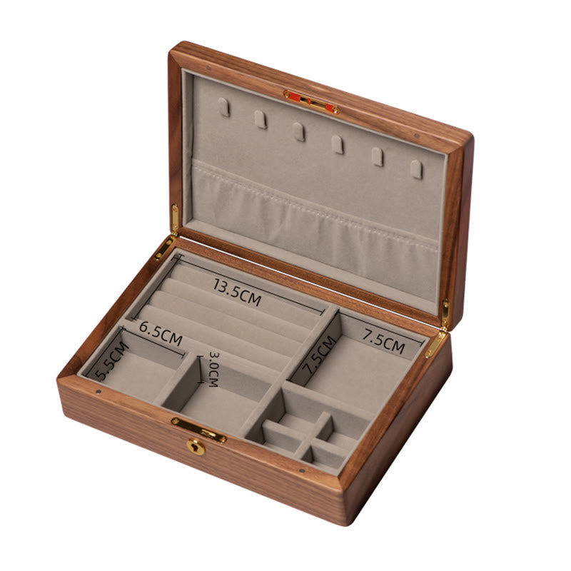Nimara Ritual Vintage Handmade Black Walnut Wood Jewelry Storage Box Wooden Gift Box